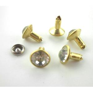 Fashion garment accessory 8mm metal jeans rivet with pearl beads for lady