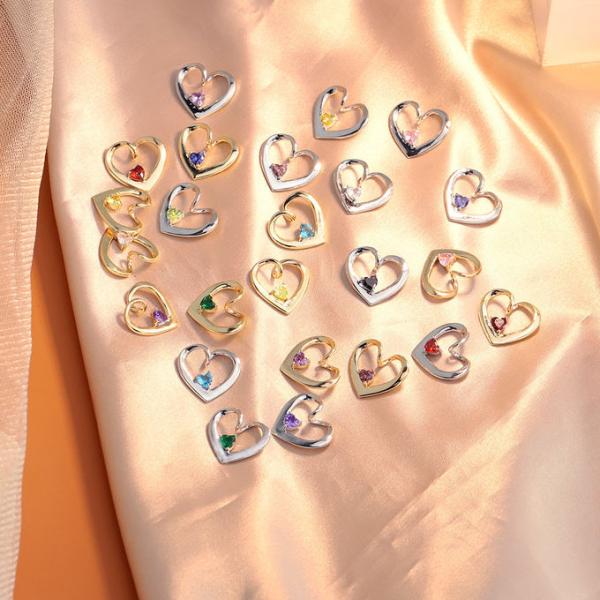 Twisty Engraved Heart Charm