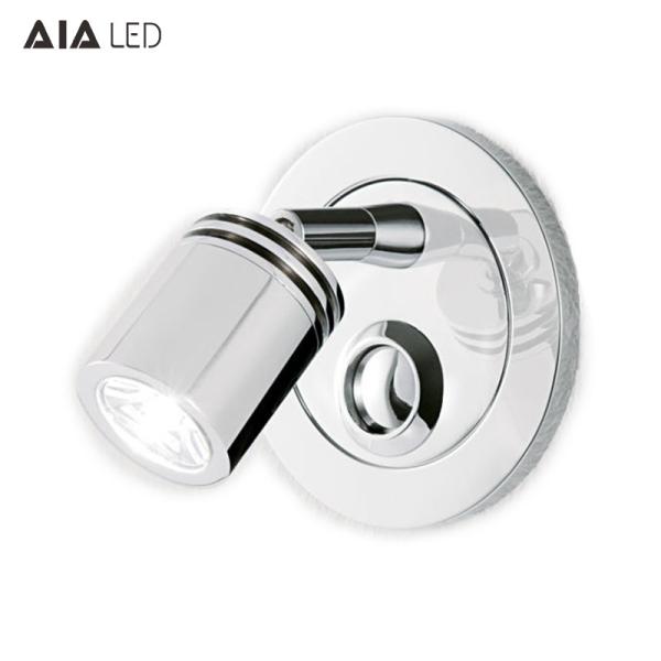 Push-button switch headboard led wall reading lamp led wall bedside light 3W led