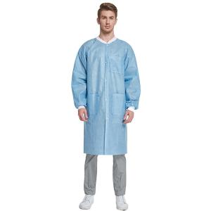 Unisex Adult Non-woven Disposable Lab Coat Isolation Gowns Smocks