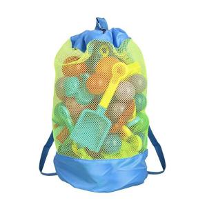 Beach Tote Nylon Medium Mesh Drawstring Bags Swimming Clear Transparant