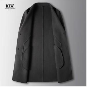 Men's Long Woolen Trench Overcoat Winter Coat Wool Men Coat With Button