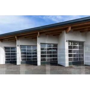 China Modern Design Style Water Tightness Automatic Black Aluminum Frosted Transparent Glass Sectional Garage Door with Sectional Design on sale