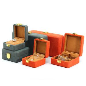 Soft Touch Velvet Jewelry Box Packaging Sets Multi Color For Luxury Watch