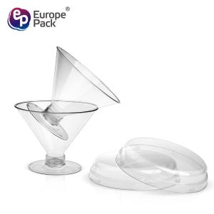 Food grade 135ml mousse ice cream cups disposable pudding cup with lid