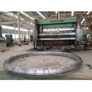 Slewing ring bearing with out gear , inner gear and cross roller three row