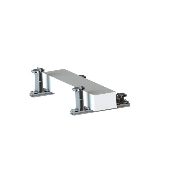 5 Degree Framed Flat Roof Solar Mounting System Commercial Ballasted Roof Mount Solar Racking