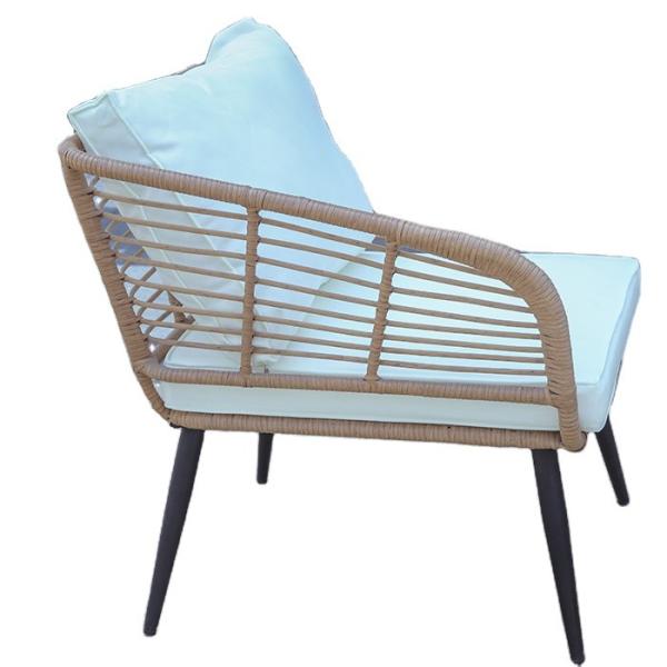 Bistro All Weather Wicker Patio Dining Set 4 Pieces Modern Garden Wicker Sofa