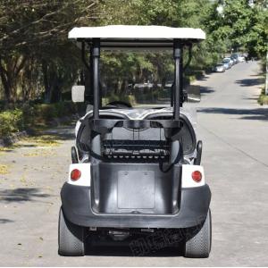 Luxury Brown Color Electric Golf Carts Sightseeing Bus For Six Person Low Noise