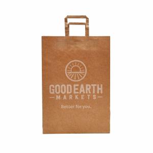10" X 6 3/4" X 12" Kraft Paper Bags With Flat Handles