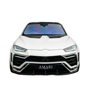 China 1016 Style Lamborghini Body Kit Urus Carbon Fiber Front Lip Diffuser Spoiler Hood White on sale