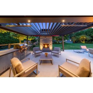 Louver Roof Gazebo Garden Bioclimatic Aluminum Pergola Anodic Oxidation