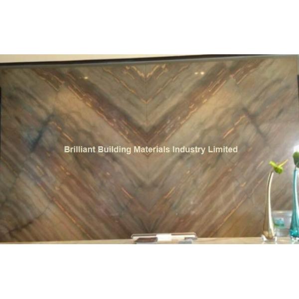 Buy Luxury Elegant Brown Quartzite Background Wall Tiles at wholesale prices