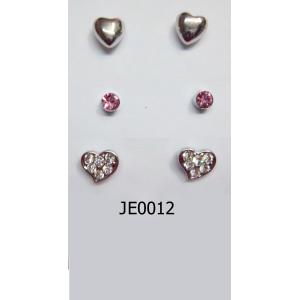 China heart stud earring set on sale