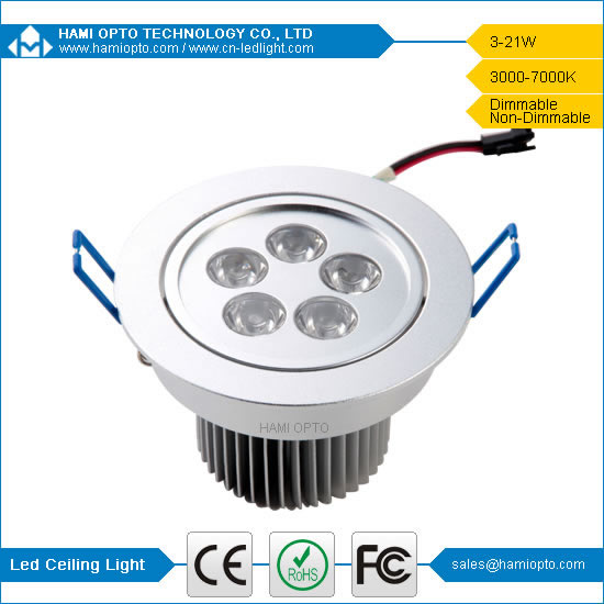 5W LED ceiling lights BridgeLux Chips ,high brightness led down light