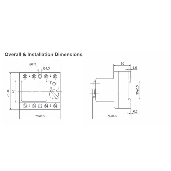 32A 40A 63A 100A 2 Pole Rccb Residual Current Circuit Breaker