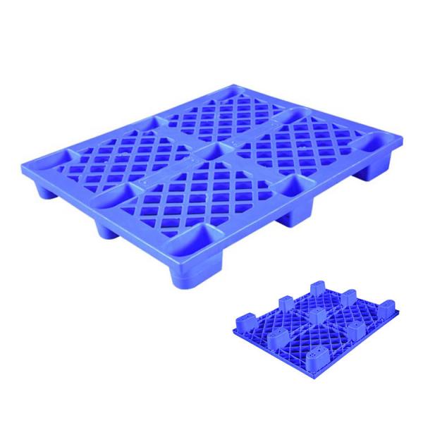 Buy Serrated Deck Disposable Plastic Pallet 1200X800 HDPE 9 Feet Nestable at wholesale prices