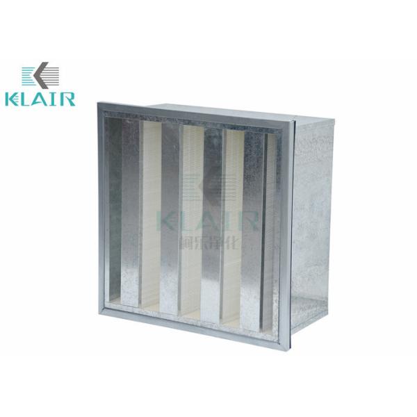 Buy Economical V Bank Hepa Air Filter With Galvanized Steel Sturdy Construction at wholesale prices