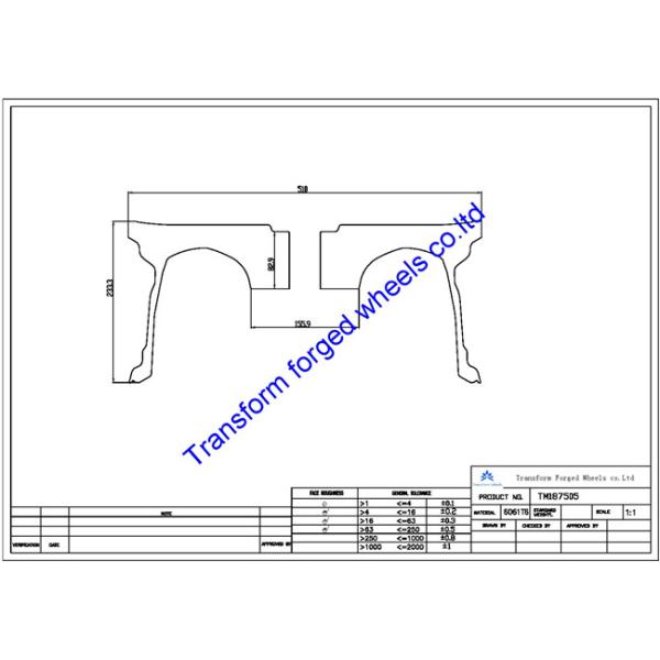 TM187505 18X7.5 inches forged wheels monoblock wheels blanks Dimple style barrel and rims
