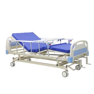 Manual 2 Cranks Medical Hospital Bed With Dining Table