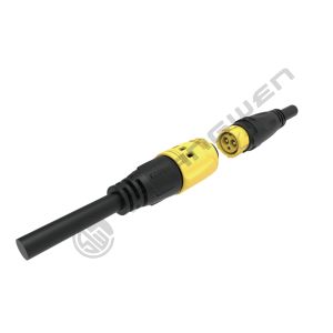 IP65 Quick Plug Output Push-pull Self-locking Yellow Industrial Female Male Plug