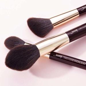 Natural Hair 5.6'' 6.9'' Pro Makeup Brushes Set Zinfandel Grape Color