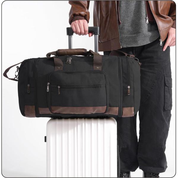Large Capacity Travel Tote Weekend Convenient Carry On Luggage Men Duffel Canvas Crossbody Travel Bag
