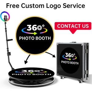 25CM Platform Height 360 Photobooth with Automatic Video Machine and Professiona