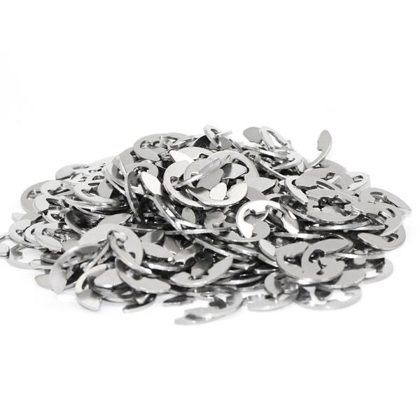 Stainless Steel 304 Open End C Shape Lock Washer with ZINC Finish for Reliability Test