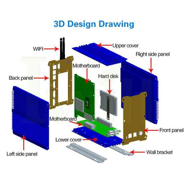 Intel Core I5 7200U Mini PCIe Industrial Fanless Mini PC IBOX-701Plus 07