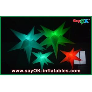 OEM Holiday Hanging Decorative Led Inflatable Star Blue Red Orange