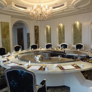 1.6m Electromagnetic Japanese Circle Teppanyaki Grill Table For Commercial