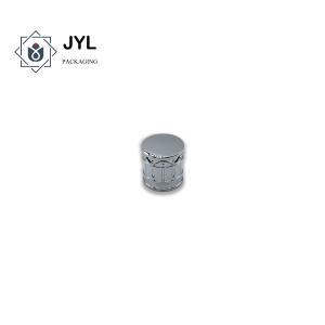 Cylinder Aluminum Alloy Perfume Caps Anti Oxidation Matte Sliver