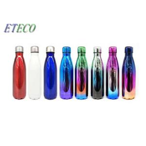 Green Stainless Steel Drink Bottles Cheaper Common Water Transfer Coated