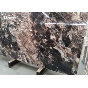 Xiamen service fantasy black marble glossy polished 18cm beautiful veins