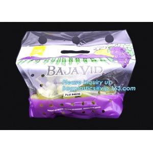 Fruit packaging moistureproof custom slider lock zipper bag, Transparent PVC