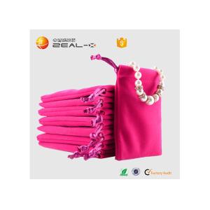 Quality Delicate Necklace Packaging Velvet Drawstring Bags Jewelry Protection Popular for sale