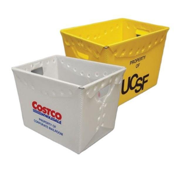 Non Toxic PP Corrugated Mail Tote Bins Waterproof Recyclable