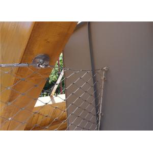 Knotted Diamond Fencing Stainless Steel Rope Mesh 304 Ss 80x80mm 2.0mm