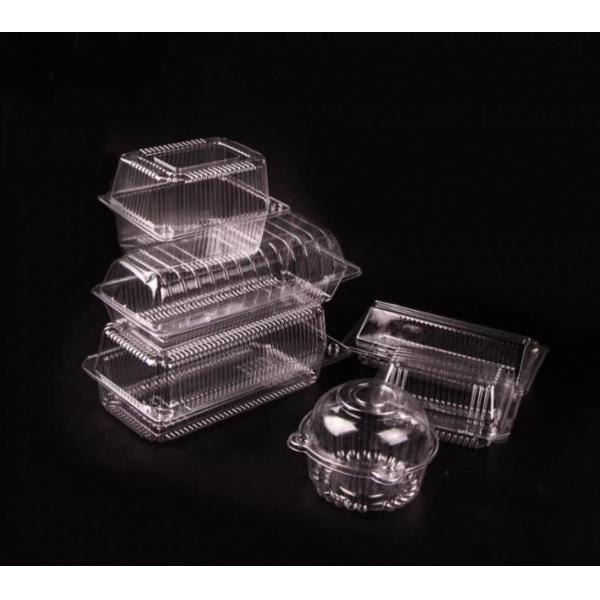 Buy Transparent Vegetable Box Disposable Fruit PET Box Clamshell Hinge Salad Pastry Takeaway Box No Hole With Lid at wholesale prices