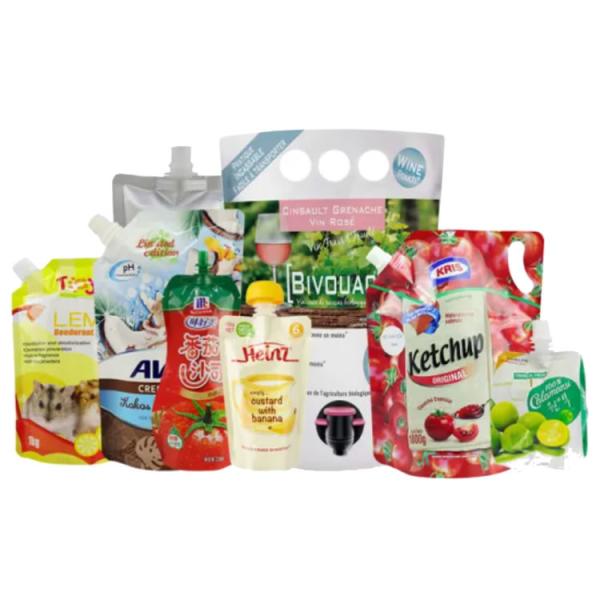 Buy Liquid Spout Doypack Stand Up Pouch Aluminum Foil Bag Gravure Mold Printing With Cap at wholesale prices