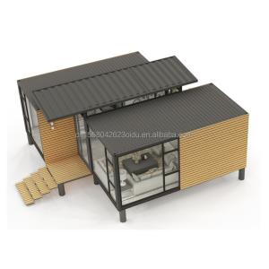 Modern Design Garden Container Steel Structure Wooden House Family Housing