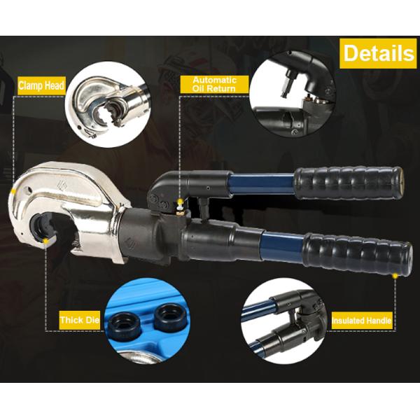 400mm2 Underground Cable Installation Tools , Automatic Oil Return Hydraulic Cable Lug Crimping Tool
