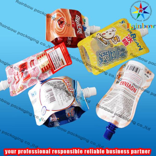 Buy juice spout pouch packaging with bottom gusset at wholesale prices