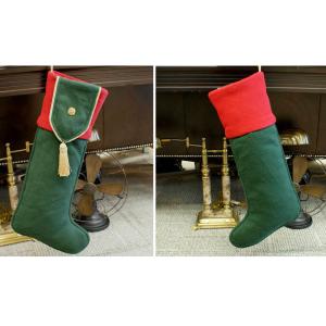 Plain Style Personalized Fashion Gifts Polyester Patchwork Christmas Stocking