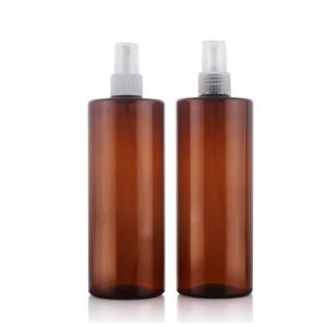 SGS 4oz 200ml Amber Refillable PET Plastic Cosmetic Spray Bottles