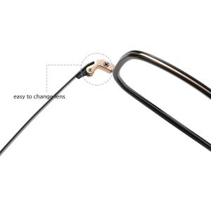 Clear Lens Acetate Titanium Glasses , Unisex Metal Frame Glasses