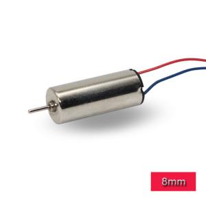 Small Coreless DC Motor 8mm Diameter 1.5v - 7.4v 16mm Length RoHS Approved