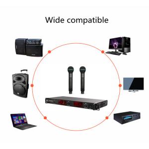 PLL Synthesized Dual UHF Wireless Microphone Vocal Mic Set 30MHz Band Width