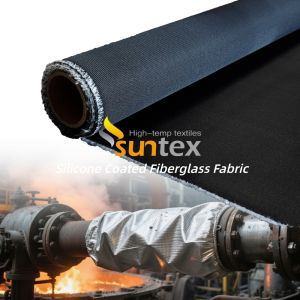 High Performance Silicone Coated Fiberglass Fabric with 400 g/sqm Weight, 0.3 mm
